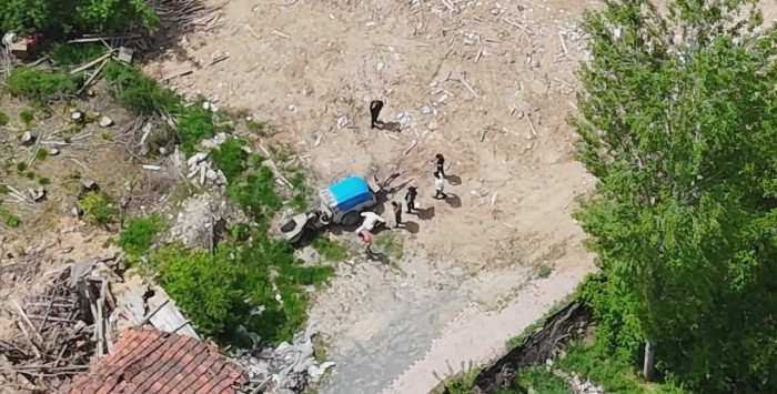 Malatya'da çalınan iş makinesi polis dronuyla bulundu