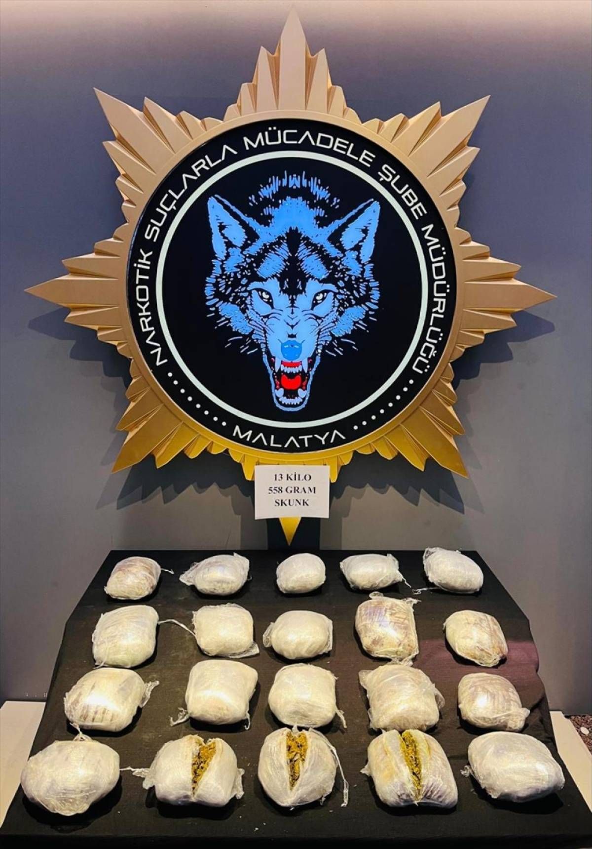 13 kilo 558 gram uyuşturucu ele geçirildi