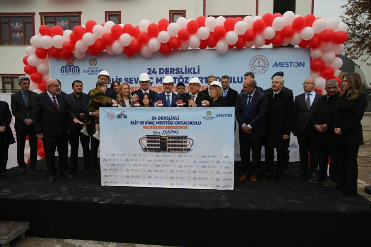 Hayırsever desteğiyle yaptırılacak okulun temeli atıldı