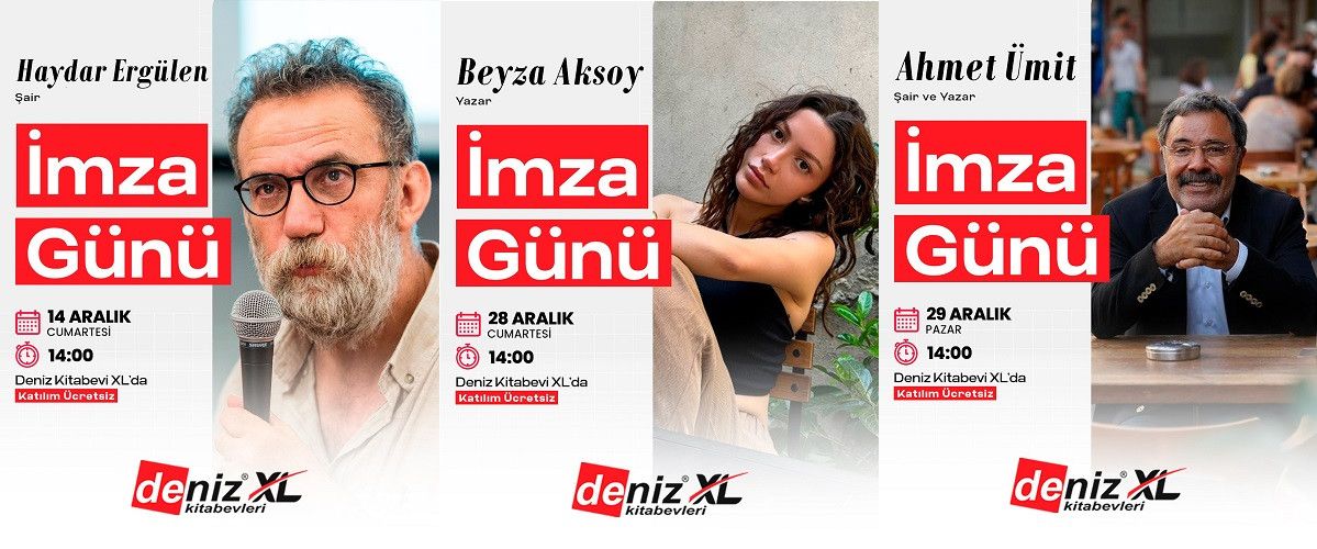 Deniz Kitapveleri XL Şubesi'nde Yazarlarla Dolu Bir Aralık!