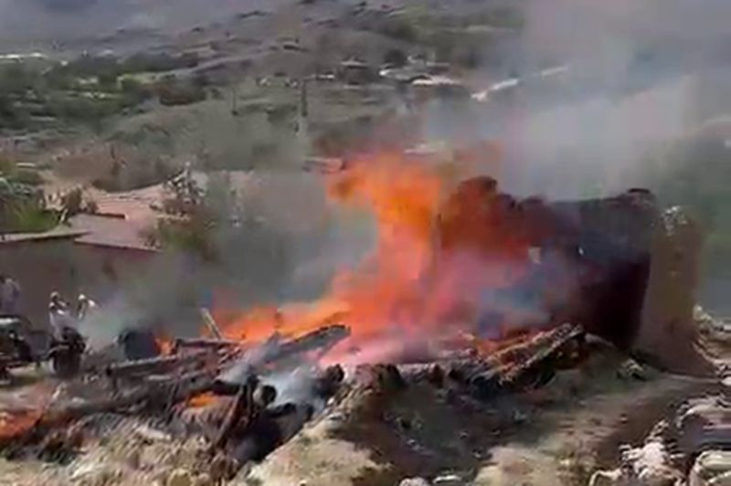 Çadır yangını: Yaşlı adamın tüm eşyaları kül oldu