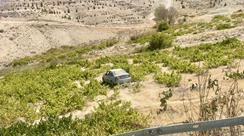 Malatya’da otomobil tarlaya devrildi: 2 yaralı