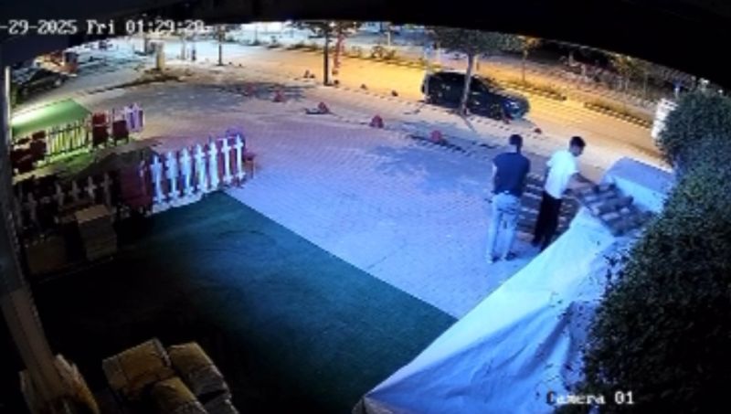Malatya'da palet hırsızlığı kamerada