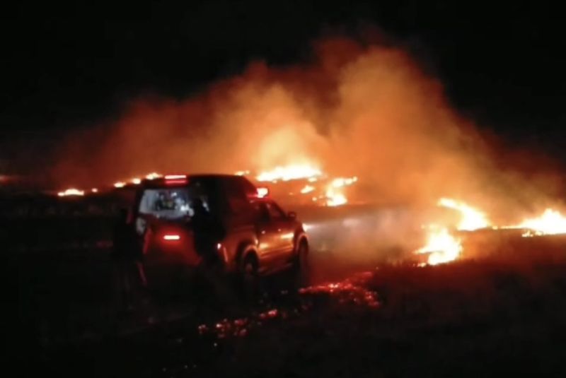 Arguvan'da yangın paniği