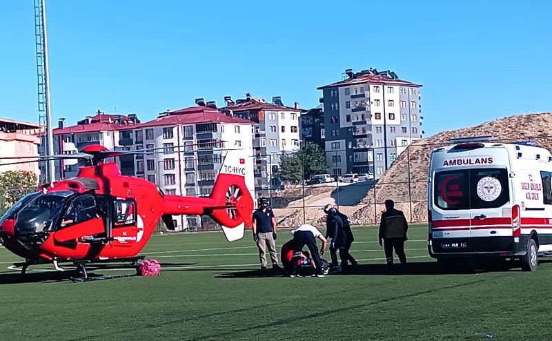 Darende’de Kalp Krizi Geçiren Hasta Helikopterle Sevk Edildi