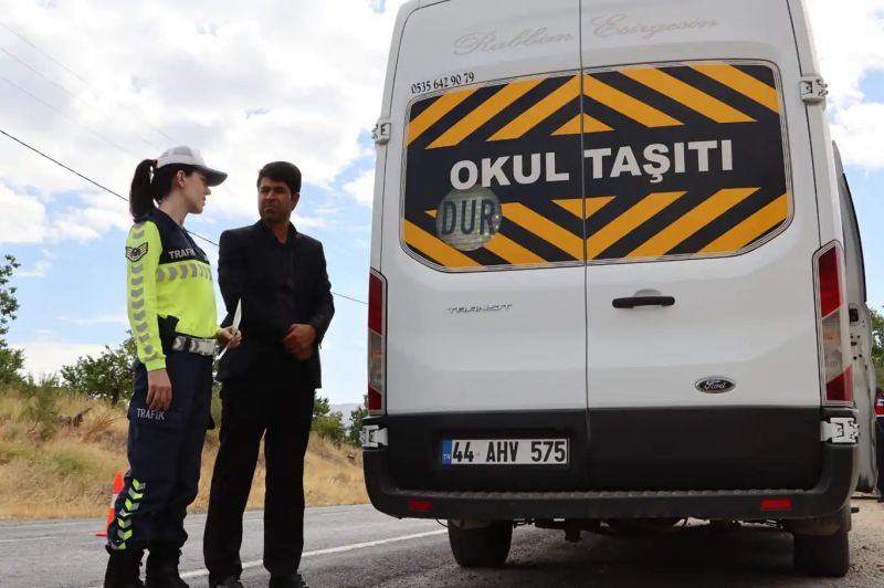 Malatya'da okul servislerine denetim