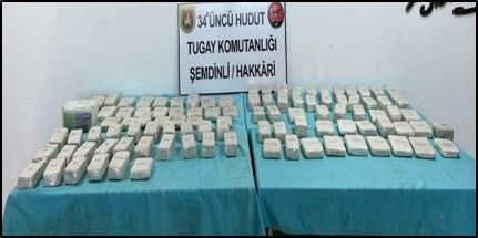 Hudut Birliklerinden Uyuşturucuya Geçit Yok: 102 Kilo Uyuşturucu Madde Ele Geçirildi