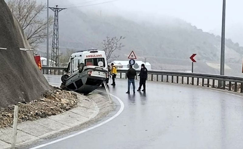 Doğanşehir’de Otomobil Takla Attı: 5 Kişi Yaralandı