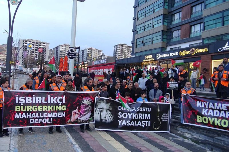 Malatya'da Açılacak Olan Burger Kıng Protesto Edildi