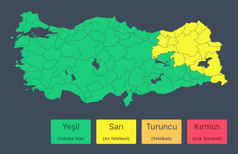 Meteoroloji Uyardı: Doğu’da Kuvvetli Yağış, Fırtına ve Çığ Riski Alarmı