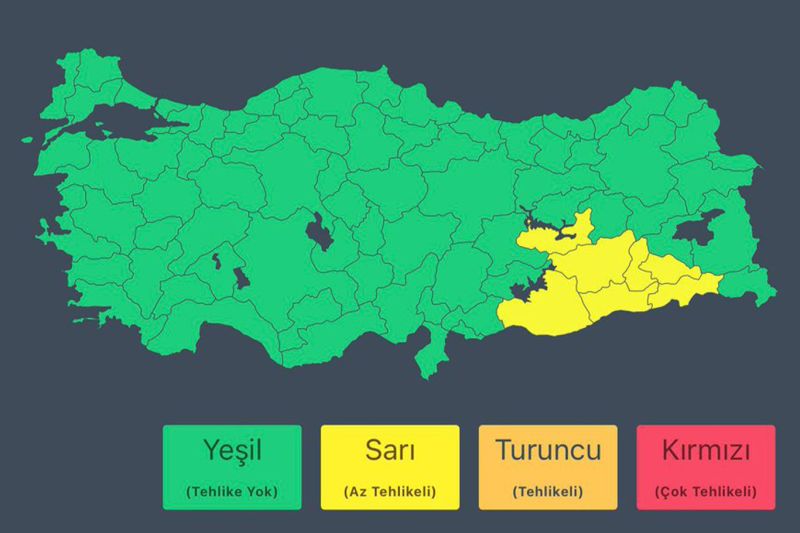 Doğu ve Güneydoğu İçin Kuvvetli Sağanak Uyarısı