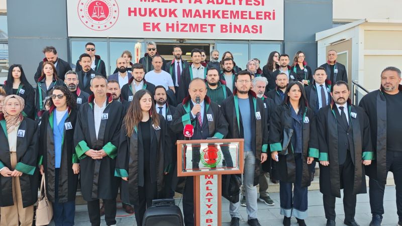 Malatya’da Avukatlar Saldırıya Tepki Gösterdi