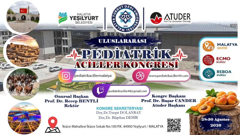 Malatya Uluslararası Pediatrik Acil Kongresine Ev Sahipliği Yapacak