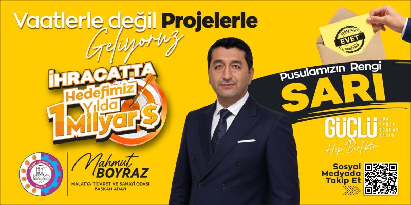 TSO Başkan Adayı Mahmut Boyraz Pusula Rengi Sarı