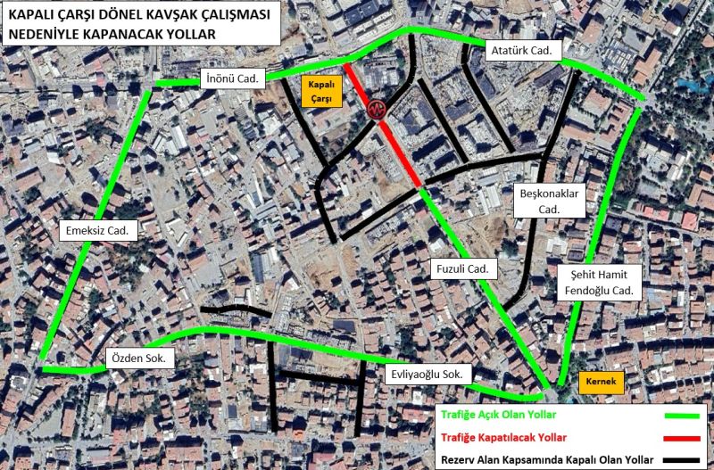 Malatya’da Ulaşım Duyurusu: İnönü Caddesi’nden Fuzuli Caddesi’ne Girişler Geçici Olarak Kapatılıyor!