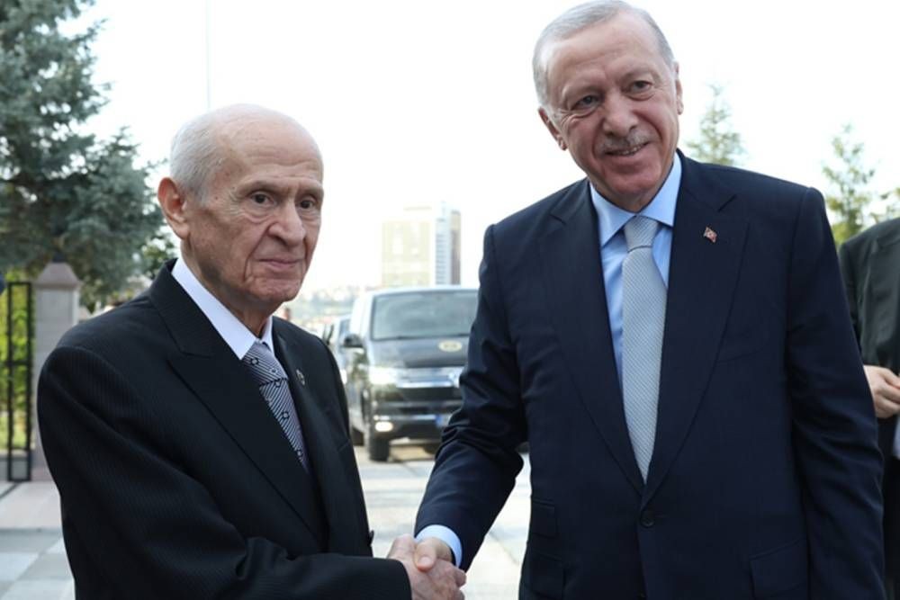 Cumhurbaşkanı Erdoğan, MHP Genel Başkanı Bahçeli ile bir araya geldi