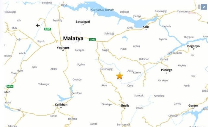 Battalgazi'de Meydana Gelen 5.2 Şiddetindeki Deprem Korkuttu