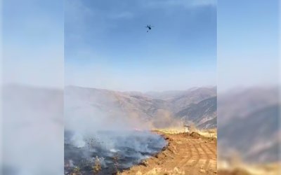 Malatya'daki orman yangınına havadan ve karadan müdahale sürüyor