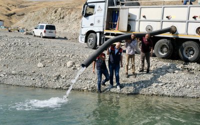 Malatya’daki göl ve göletlere 1 milyon 73 bin yavru sazan bırakıldı