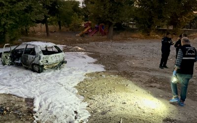 Küle Dönen Araçta Kundaklama Şüphesi