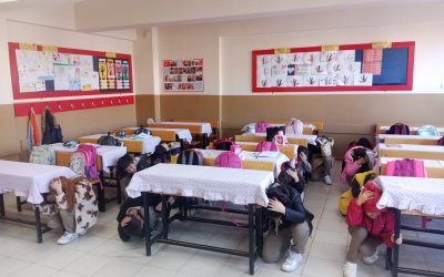 Malatya’daki Okullarda Eş Zamanlı Afet Tatbikatı Gerçekleştirildi