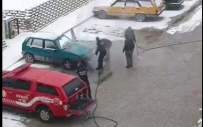 Araç Yangını Büyümeden Kontrol Altına Alındı