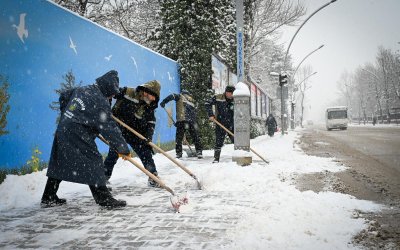 Malatya Büyükşehir Belediyesi Karla Mücadelede 7/24 Sahada