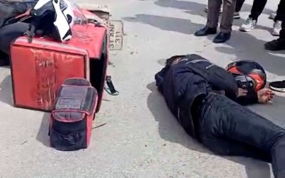 İnönü Caddesi’nde Kaza: Motokurye Yaralandı