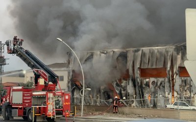 MOTAŞ Bakım Atölyesinde Korkutan Yangın