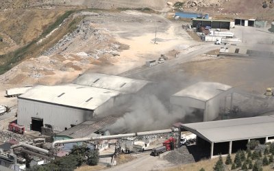Malatya Katı Atık Bertaraf Tesisi'nde Korkutan Yangın