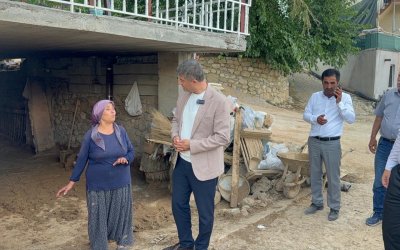Serdar Yıldız, Selden Etkilenen Kocaözü’nde İncelemelerde Bulundu