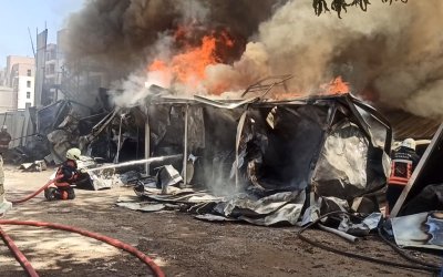 İşçi Konteynerlerinde Korkutan Yangın