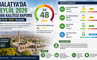 Malatya’da 1 Eylül Tarihli Hava Kalitesi Raporu: AQI 48 ile "Orta" Seviyede