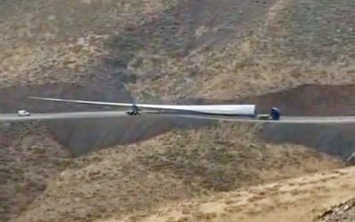 Malatya’da 81,5 Metrelik Dev Türbin Kanatları Taşındı