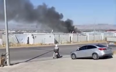 Dilek Yolunda Atıl Konteynerde Yangın
