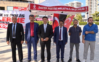 Zafer Partisi Malatya’da ‘Şehitlere Saygı’ Standı Açtı