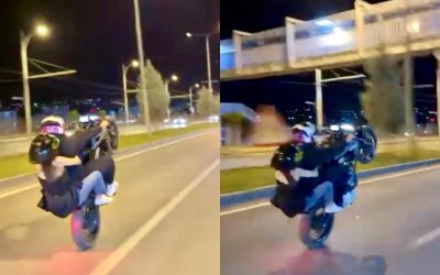 Malatya’da Tek Teker Üzerinde Tehlikeli Yolculuk