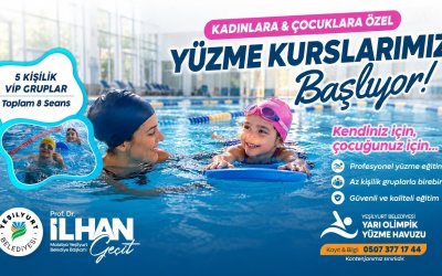 Yeşilyurt’ta Kadın ve Çocuklara Yüzme Kursu