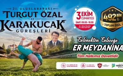 21. Uluslararası Turgut Özal Karakucak Güreşleri 3 Ekim’de Düzenlenecek