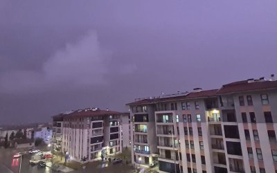 Malatya’da Şimşekler Geceyi Aydınlattı