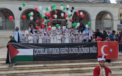 Malatya’da Miniklerden Gazze’ye Anlamlı Mesaj