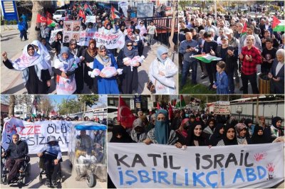 Gazze'deki soykırım Malatya'da protesto edildi